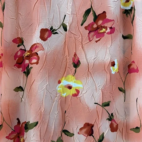 Vintage Y2K Floral Crinkle 2 Piece Dress Set - Picture 8 of 15